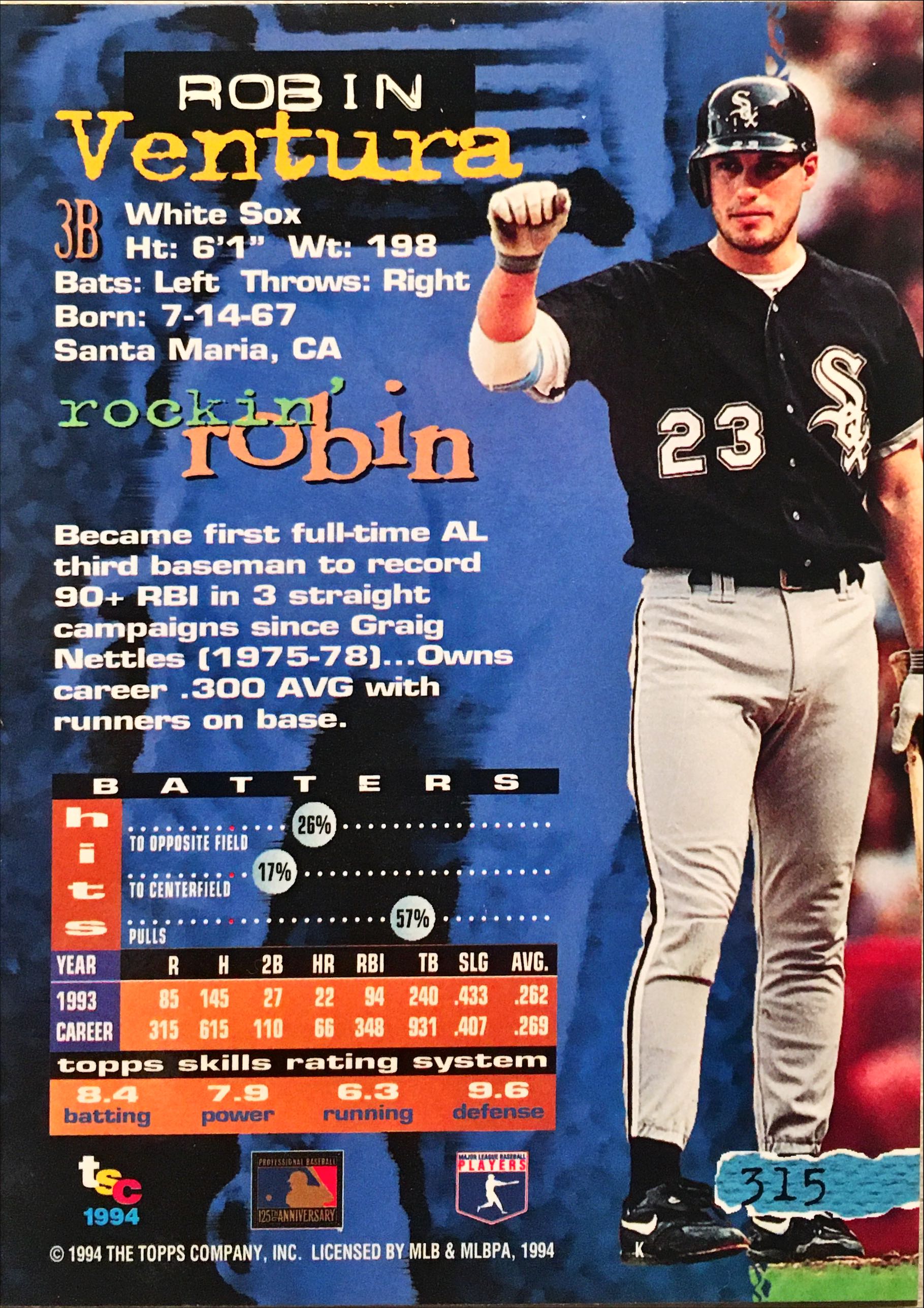 1994 Stadium Club  315 back image