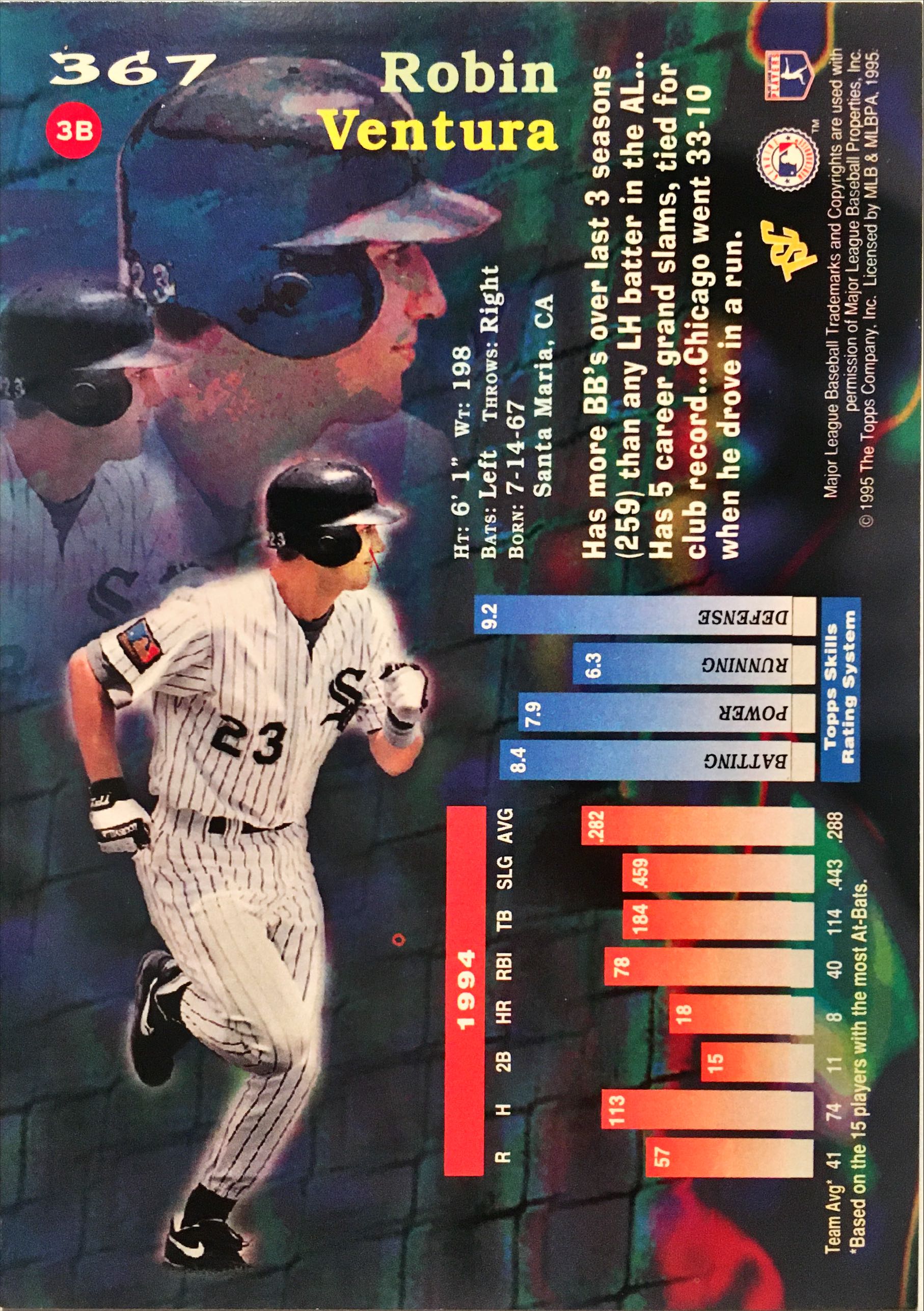 1995 Stadium Club Super Team World Series 367 back image