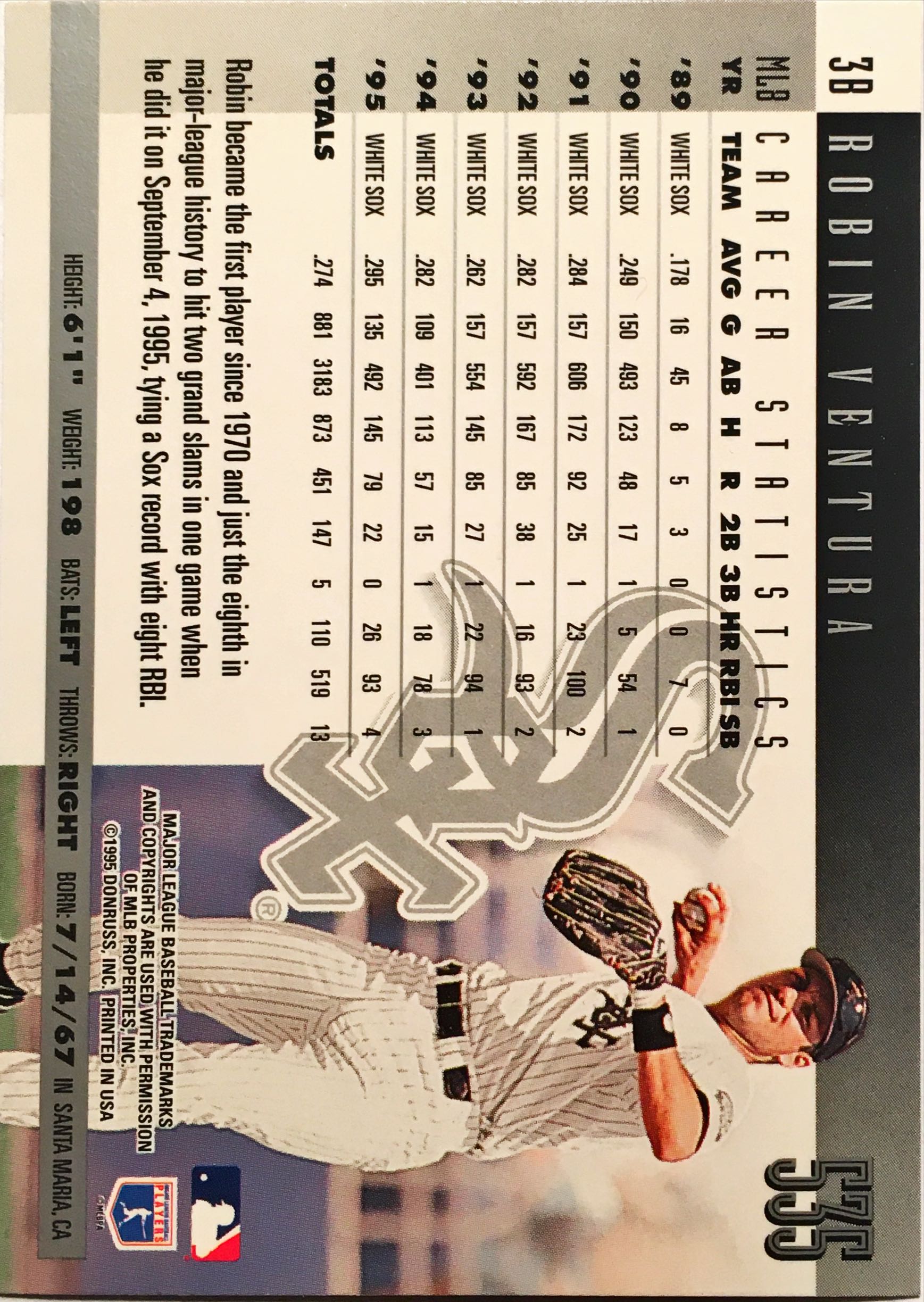 1996 Donruss  535 back image