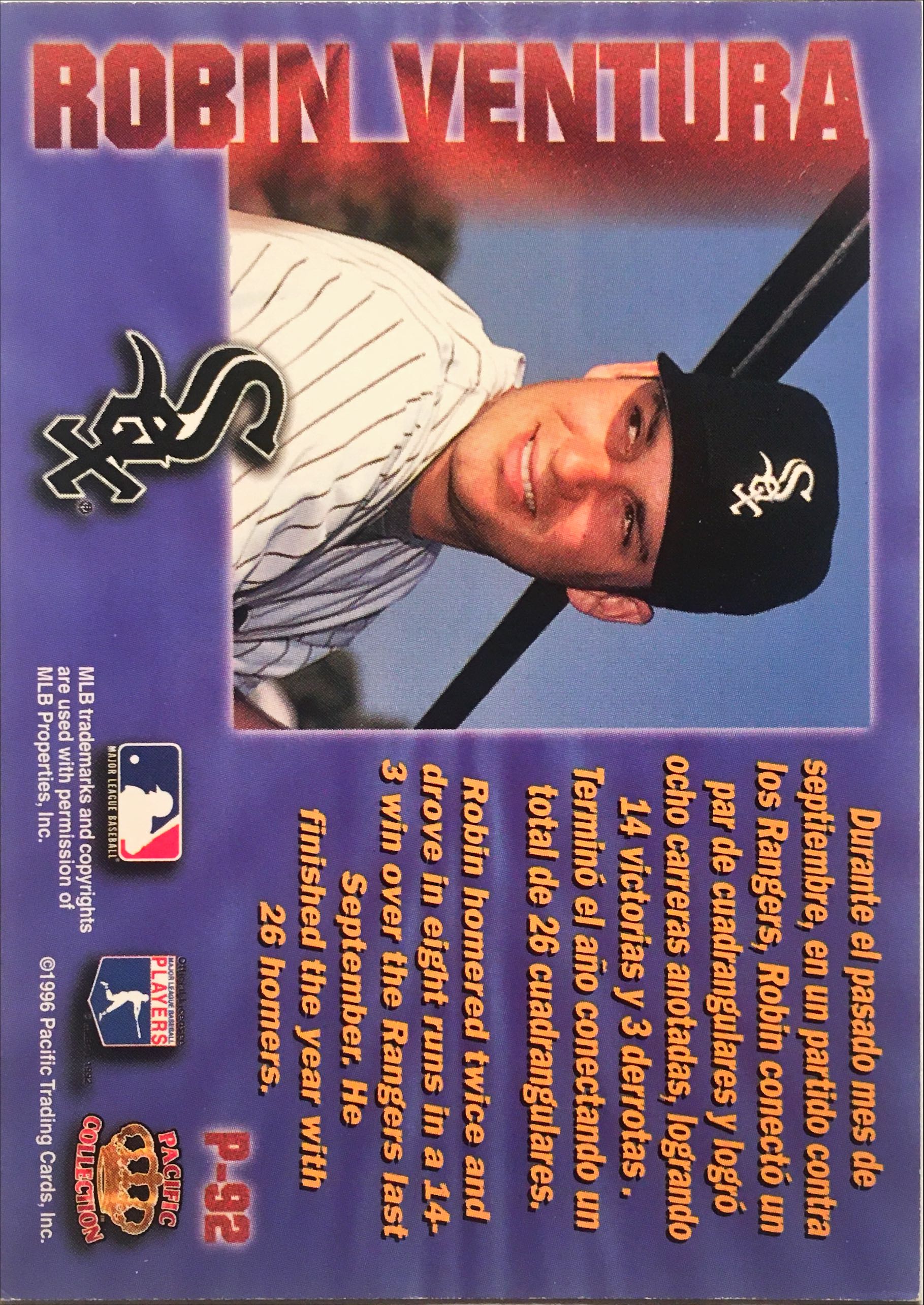 1996 Pacific Prisms P-92 back image