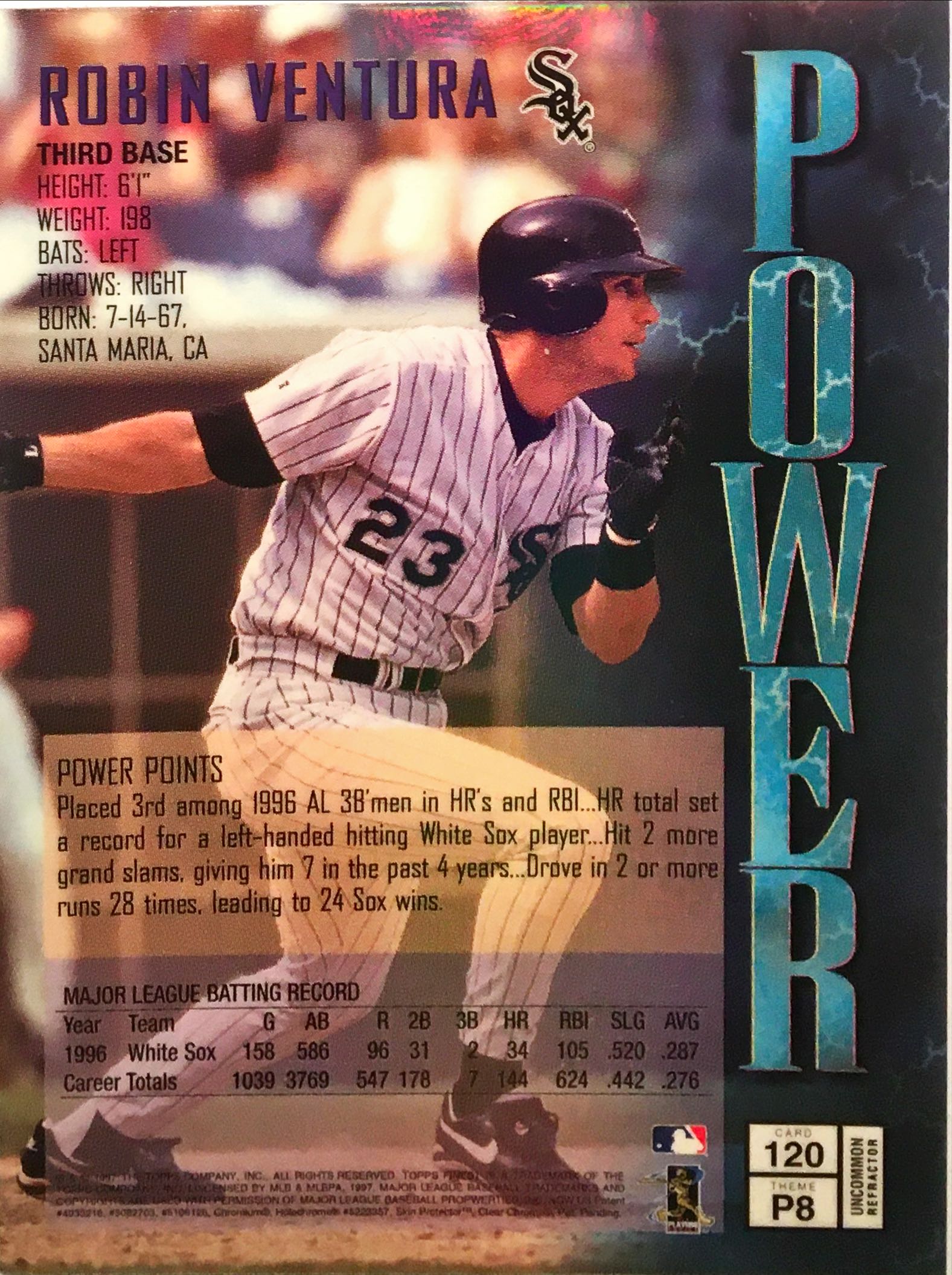 1997 Finest Refractors 120 back image