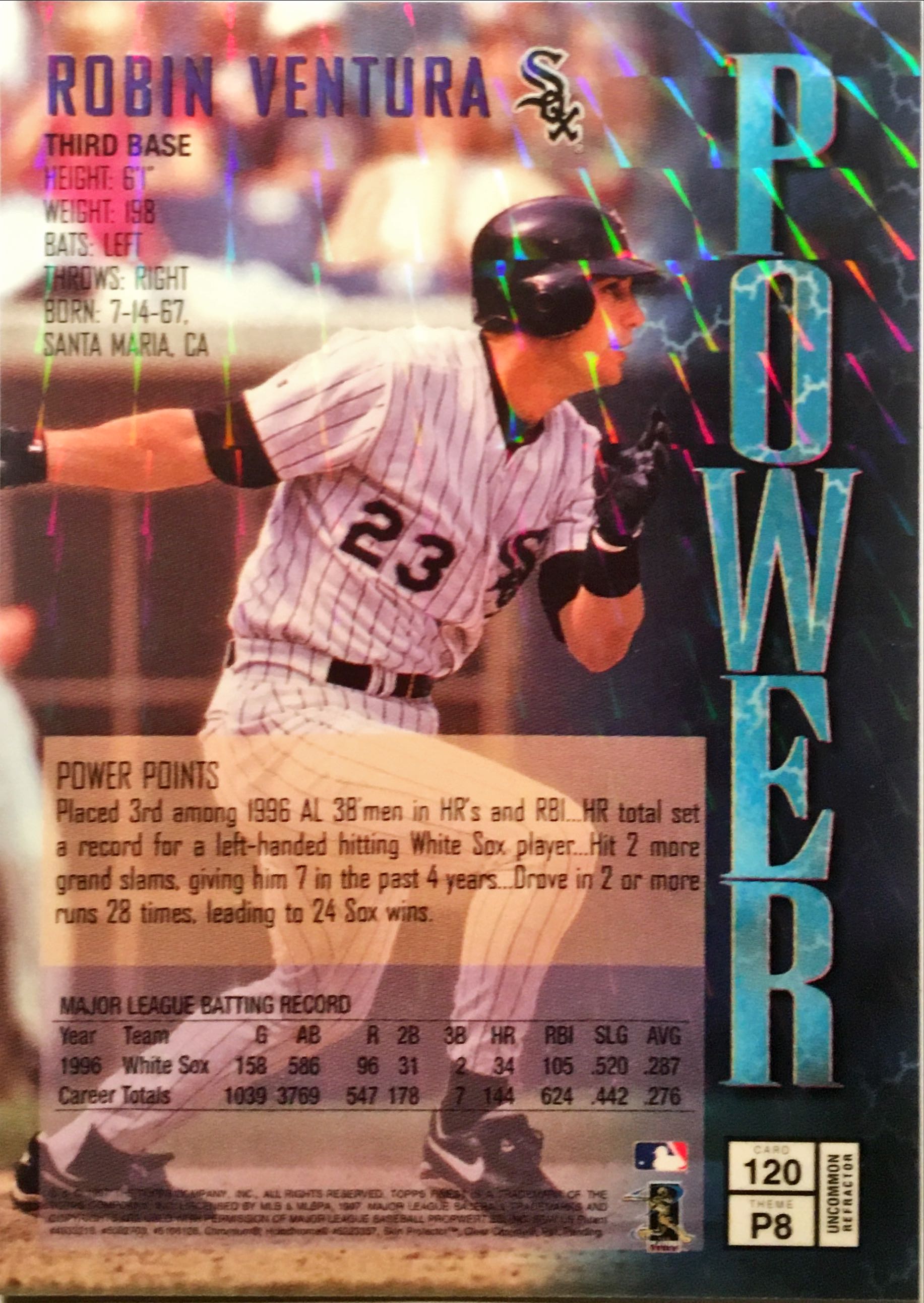 1997 Finest Embossed Refractors 120 back image